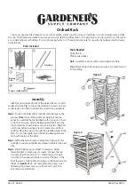 Предварительный просмотр 1 страницы Gardener's Orchard Rack Assembly Manual