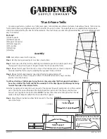 Предварительный просмотр 1 страницы Gardener's Titan A-Frame Trellis Manual