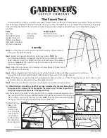 Preview for 1 page of Gardener's Titan Squash Tunnel Quick Start Manual