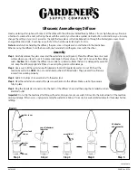 Предварительный просмотр 1 страницы Gardener's Ultrasonic Aromatherapy Diffuser Manual