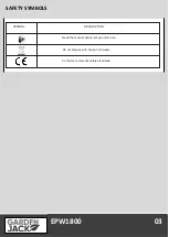 Предварительный просмотр 5 страницы GARDENJACK EPW1800 Safety And Operating Manual