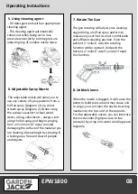 Предварительный просмотр 10 страницы GARDENJACK EPW1800 Safety And Operating Manual