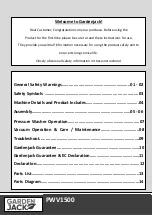 Preview for 2 page of GARDENJACK PWV1500 Safety And Operating Manual