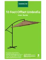 Gardenline 10 Foot Offset Umbrella User Manual preview