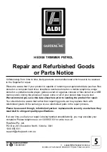 Preview for 29 page of Gardenline ALDI 59823 User Manual