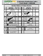 Предварительный просмотр 5 страницы Gardenpro J30082MK Assembly & Instruction Manual