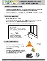 Предварительный просмотр 2 страницы Gardenpro Masterstore Series Assembly & Instruction Manual