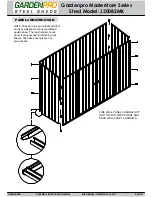 Предварительный просмотр 17 страницы Gardenpro Masterstore Series Assembly & Instruction Manual