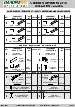 Preview for 5 page of Gardenpro Tidymaster J23231TK Assembly & Instruction Manual