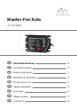 Preview for 1 page of Gardigo MARTEN-FREE CAR Instruction Manual