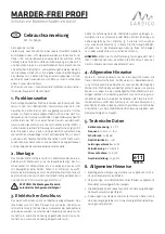 Preview for 1 page of Gardigo MARTEN-FREE-PRO Instructions For Use Manual