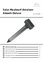 Preview for 1 page of Gardigo SOLAR MOLE-ANT DEFENSE DELUXE Instructions For Use Manual