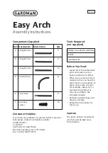 Предварительный просмотр 1 страницы Gardman Easy Arch Assembly Instructions