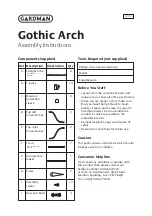 Предварительный просмотр 1 страницы Gardman Gothic Arch 07730 Assembly Instructions