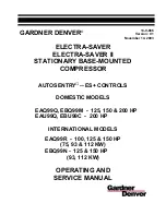 Gardner Denver ELECTRA-SAVER EAQ99Q Operating And Service Manual предпросмотр