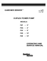 Gardner Denver FXD - 10" Operating And Service Manual preview