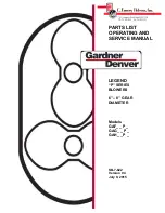 Gardner Denver GAF P Series Operating And Service Manual preview