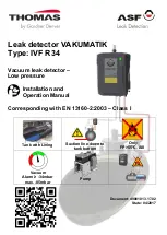 Preview for 1 page of Gardner Denver THOMAS ASF VAKUMATIK IVF R34 Installation And Operation Manual