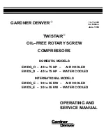 Preview for 1 page of Gardner Denver TWISTAIR EWDQ D Operating And Service Manual