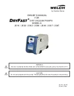 Gardner Denver Welch DryFast 2014 Owner'S Manual preview