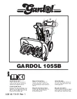 Gardol 105SB Manual preview