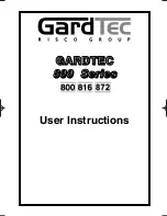 Предварительный просмотр 1 страницы GARDTEC 800 User Instructions