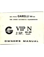 Garelli VIP N Owner'S Manual preview