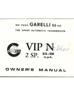 Preview for 2 page of Garelli VIP N Owner'S Manual