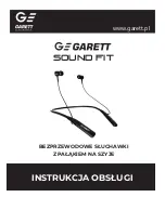 Garett SOUND FIT Manual preview