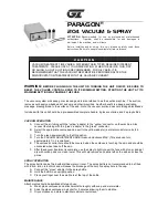 Garfield PARAGON 204 VACUUM & SPRAY Manual preview