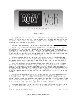 Предварительный просмотр 1 страницы Garland Ruby V56 Owner'S Manual