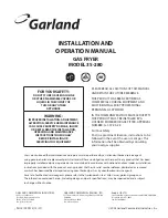 Предварительный просмотр 1 страницы Garland 35-280 Installation And Operation Manual