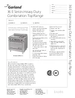 Preview for 1 page of Garland 36E Specifications