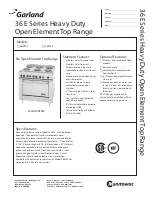 Preview for 1 page of Garland 36ER33 Specifications