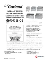 Preview for 1 page of Garland 6R24RR Installation And Operation Manual