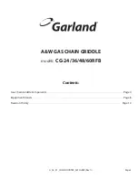 Предварительный просмотр 3 страницы Garland A&W CG-24/36/48/60RFB Parts List