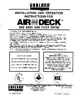 Preview for 1 page of Garland Air-Deck G56B Installation And Operation Instructions Manual