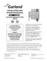 Garland Air Deck Installation And Operation Manual preview