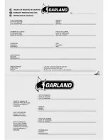 Preview for 63 page of Garland Best 430 A User Manual