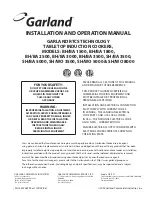 Preview for 1 page of Garland BH/BA 1500 Installation And Operation Manual