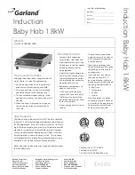Preview for 1 page of Garland BH/BA 1800 Specifications