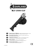 Garland BLV 2500 CLV Operating Instructions Manual предпросмотр