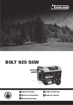 Preview for 1 page of Garland BOLT 925 QGW Instruction Manual