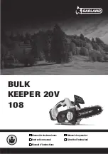 Preview for 1 page of Garland BULK KEEPER 20V 108 Instruction Manual