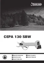 Garland CEPA 130 SBW Instruction Manual preview