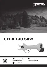 Garland CEPA 130 SBW Instruction Manual предпросмотр