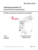 Preview for 1 page of Garland CFA Garland Grill 2.0 Installation, Operation And Maintenance Manual