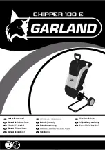 Preview for 1 page of Garland CHIPPER 100 E Instruction Manual