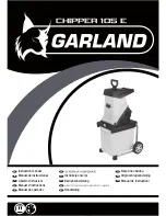 Preview for 1 page of Garland CHIPPER 105 E Instruction Manual