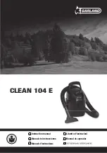 Preview for 1 page of Garland CLEAN 104 E Instruction Manual